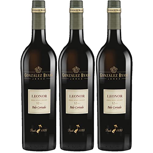 González Byass Leonor Palo Cortado Sherry weiß trocken seco Jerez Spanien I Visando Paket (3 Flaschen) von González Byass