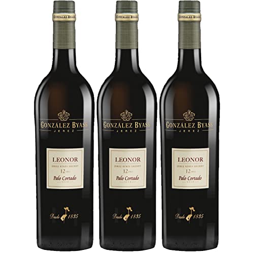 González Byass Leonor Palo Cortado Sherry weiß trocken seco Jerez Spanien I Visando Paket (3 Flaschen) von Gonzalez Byass