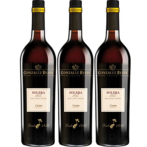 González Byass Solera 1847 Cream Sherry dulce süß Jerez Spanien I Visando Paket (3 Flaschen) von Gonzalez Byass