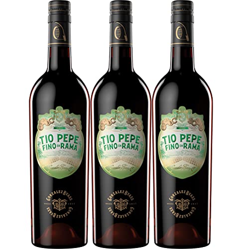 González Byass Tio Pepe Fino en Rama Sherry trocken Jerez Spanien I Visando Paket (3 Flaschen) von Gonzalez Byass