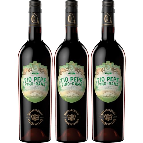 González Byass Tio Pepe Fino en Rama Sherry trocken halbe Flasche Jerez Spanien Inkl. FeinWert E-Book (3 x 0,375l) von Gonzalez Byass