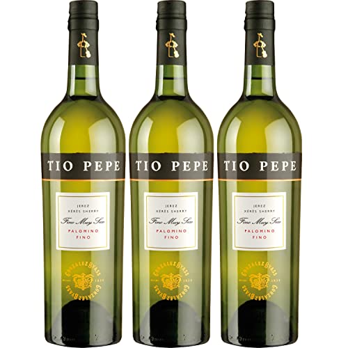 González Byass Tio Pepe Palomino Fino Sherry trocken Jerez Spanien Inkl. FeinWert E-Book (3 Flaschen) von González Byass