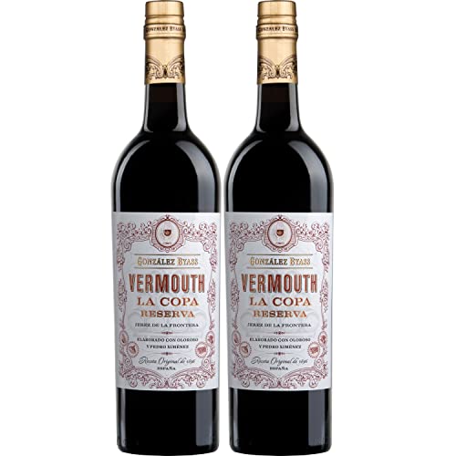 González Byass Vermouth La Copa Reserva Wermut Wermuth Bitter weiß halbtrocken Spanien I Visando Paket (2 Flaschen) von Gonzalez Byass