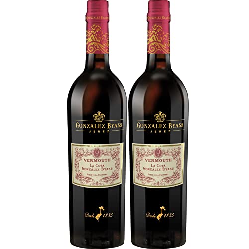 González Byass Vermouth La Copa Rojo Wermut rot süß Spanien I Visando Paket (2 Flaschen) von Gonzalez Byass