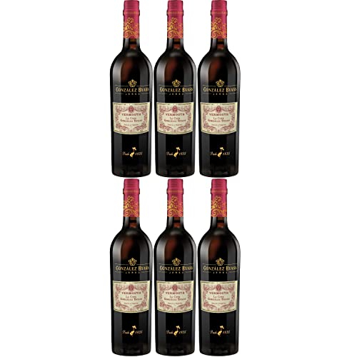 González Byass Vermouth La Copa Rojo Wermut rot süß Spanien I Visando Paket (6 Flaschen) von Gonzalez Byass