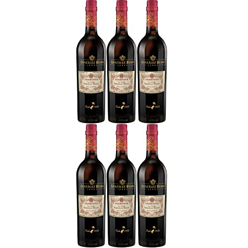 González Byass Vermouth La Copa Rojo Wermut rot süß Spanien I Visando Paket (6 Flaschen) von González Byass