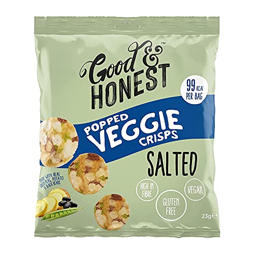Good & Honest Popped Veggie Pea Crisps 24x23g Salted von Good & Honest