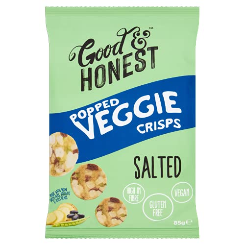 Good & Honest Popped Veggie Crisps Salzen mit Erbsen und Bohnen, 85 g von Good & Honest