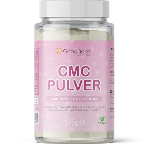 GoodBake CMC Pulver 175g – Premium-Qualität - Tylo Pulver, Blütenpuder – z.B. für Fondant , Blütenpaste und Lebensmittelkleber - zum Modellieren, Modellierfondant – vegan, halal von GoodBake