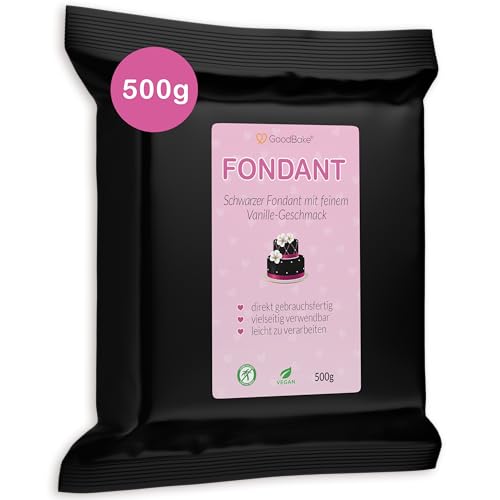 GoodBake Fondant schwarz 500g, Rollfondant zum Eindecken, Modellieren, Dekorieren von Torten, Figuren, Zuckerblumen uvm, palmölfrei, vegan, glutenfrei GoodBake Fondant schwarz 500g, Rollfondant zum Eindecken, Modellieren, Dekorieren von Torten, Figuren, Zuckerblumen uvm, palmölfrei, vegan, glutenfrei von GoodBake