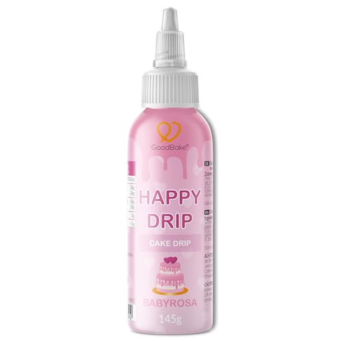 GoodBake Happy Drip Babyrosa 145g, Cake Drip, Kuchenglasur aus Schokolade zum Dekorieren & Verzieren für Kuchen, Torten, Donuts etc, glutenfrei, vegan GoodBake Happy Drip Babyrosa 145g, Cake Drip, Kuchenglasur aus Schokolade zum Dekorieren & Verzieren für Kuchen, Torten, Donuts etc, glutenfrei, vegan von GoodBake