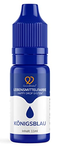 GoodBake Lebensmittelfarbe Blau (11 ml) – intensive Lebensmittelfarbe – hochkonzentrierte Farbe - zum Einfärben von Torten, Fondant, Buttercreme, Getränke, Schleim uvm. 100% vegan von GoodBake