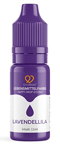 GoodBake Lebensmittelfarbe Lila (11 ml) – intensive Lebensmittelfarbe – hochkonzentrierte Farbe - zum Einfärben von Torten, Fondant, Buttercreme, Getränke, Schleim uvm. 100% vegan von GoodBake