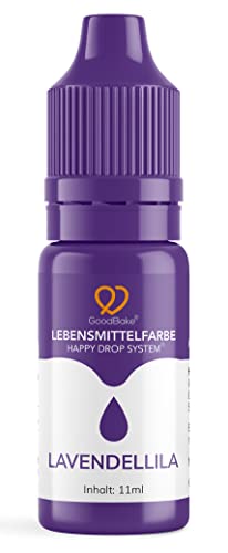 GoodBake Lebensmittelfarbe Lila (11 ml) – intensive Lebensmittelfarbe – hochkonzentrierte Farbe - zum Einfärben von Torten, Fondant, Buttercreme, Getränke, Schleim uvm. 100% vegan von GoodBake
