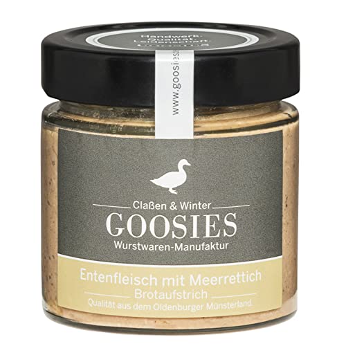 Goosies | Entenfleisch mit Meerrettich | 175g | handwerklich hergestellt in der Goosies Manufaktur im Oldenburger Land von Goosies