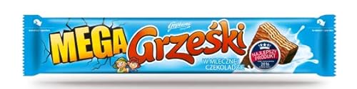 32x Grzeski Mega Polnischer Waffelriegel mit Milchschokolade 48g 32x Grzeski Mega Polnischer Waffelriegel mit Milchschokolade 48g von Goplana