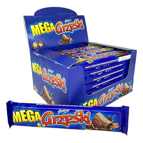 32x Grzeski Mega Polnischer Waffelriegel mit Schokolade 48g 32x Grzeski Mega Polnischer Waffelriegel mit Schokolade 48g von Goplana