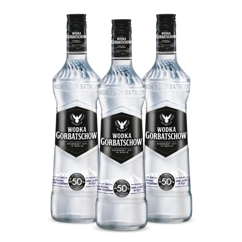 3x Wodka Gorbatschow 50% vol 0,7l- Eiskalt, glasklar und absolut rein von Gorbatschow
