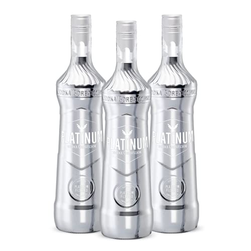 3x Wodka Gorbatschow Platinum 40% vol 0,7 l von Gorbatschow