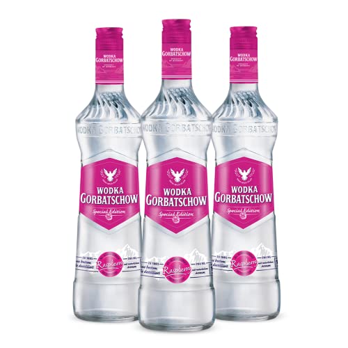 Wodka Gorbatschow Raspberry Special Edition 37,5 Prozent vol. (3 x 0,7l) - Premium Wodka mit Himbeergeschmack - Limited Edition Raspberry Flavored Vodka von Gorbatschow