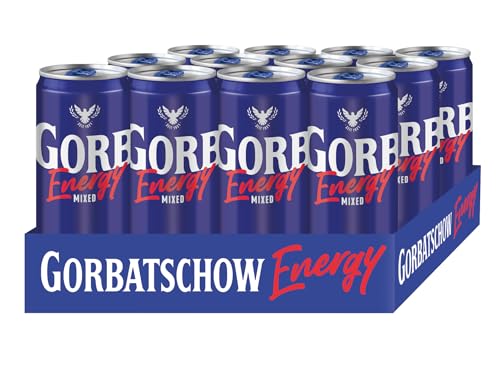 Wodka Gorbatschow Energy (12 x 0.33 l) 10 prozent vol. Der beliebte Wodka Gorbatschow trifft auf Energy Drink, Wodka Energy, fertig gemixt direkt aus der Dose oder auf Eis genießen von Gorbatschow