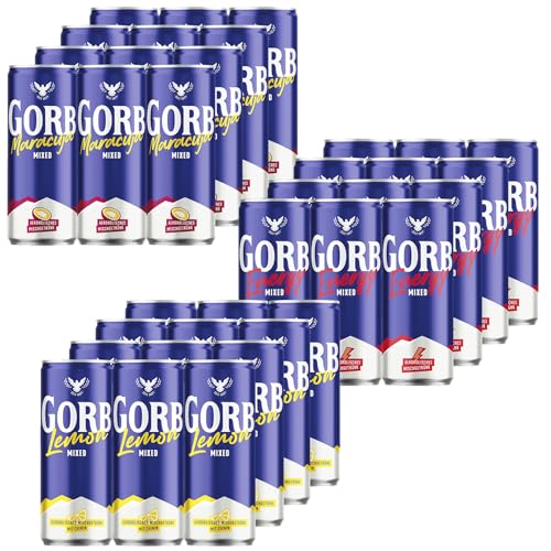 Mischpaket Wodka Gorbatschow Dosen (12 x 0,33 l Energy, 12 x 0,33 l Lemon, 12 x 0,33 l Maracuja) INKL. PFAND 9 EURO von Gorbatschow