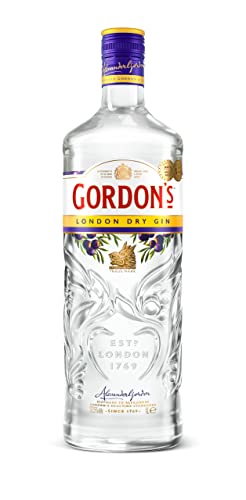 Gordon's London Dry Gin | Premium destilliert | Ausgezeichnet & aromatisiert | mit Zitrusfrische | handgefertigt auf englischem Boden | 37,5% vol | 1000 ml Einzelflasche | von Gordon's