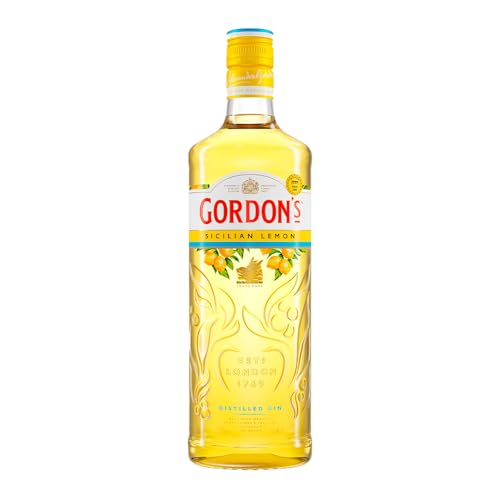 Gordon's Sicilian Lemon Gin | Premium destilliert | Erfrischend köstlich | mit Zitrusgeschmack | handgefertigt in England | 37,5% vol | 700 ml Einzelflasche | von Gordon's