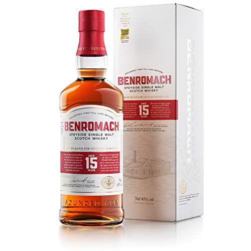Benromach Whisky 15 Years Speyside Single Malt Scotch Whisky in Geschenkpackung (1 x 0.7 l) von Benromach