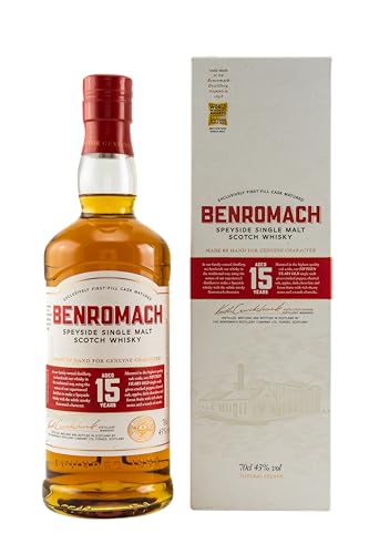 Benromach Whisky 15 Years Speyside Single Malt Scotch Whisky in Geschenkpackung (1 x 0.7 l) von Benromach