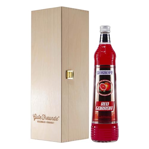Gorroff Red Likör und Wodka mit Geschenk-Holzkiste von Gorroff