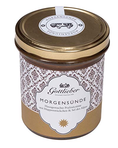 Gottlieber Brotaufstrich «Morgensünde» (Vegan & ohne Palmöl, Hausgemachte Schweizer Pralinécreme mit Milchschokolade) 300g (31020002) von Gottlieber Spezialitäten AG