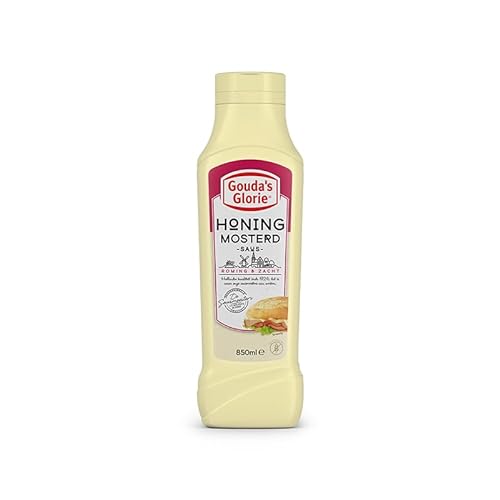 Gouda´s Glorie Honig-Senf-Sauce - 16x 850ml - cremig und süß würzige Soße nach Holländischer Art, perfekt zu Fleisch- und Fischgerichten oder als Basis zu Honig-Senf-Dressing, warm und kalt genießbar von Gouda´s Glorie