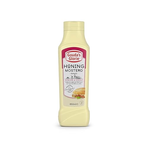 Gouda´s Glorie Honig-Senf-Sauce - 16x 850ml - cremig und süß würzige Soße nach Holländischer Art, perfekt zu Fleisch- und Fischgerichten oder als Basis zu Honig-Senf-Dressing, warm und kalt genießbar von Gouda´s Glorie