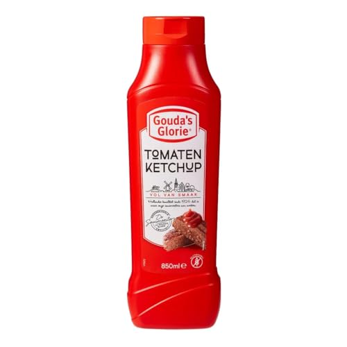 Gouda´s Glorie Tomaten Ketchup - 16x 850ml - fruchtig aromatischer Ketchup, Würzsauce Holländischer Art, perfekt zu Pommes, Burger, Hot Dogs, Sandwiches, für Marinaden, warm und kalt genießbar von Gouda´s Glorie