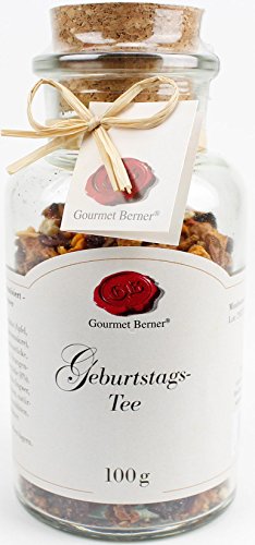 Geburtstags-Tee in Korkglas 100g Gourmet Berner I Geschenkidee Früchtetee von Gourmet Berner