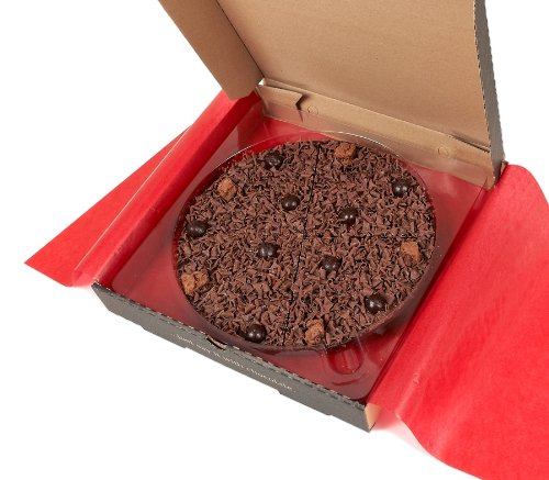 Gourmet Schokolade Mini Pizza 70% belgischer dunkler Schokolade Delightfully Dark 4'' Pizza von Gourmet Chocolate Pizza