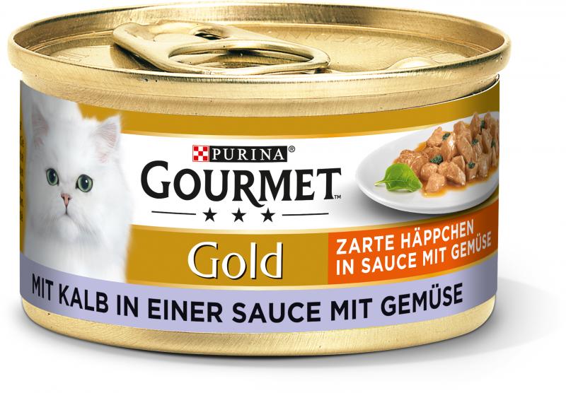 Gourmet Gold Zarte Häppchen in Sauce mit Gemüse mit Kalb von Gourmet