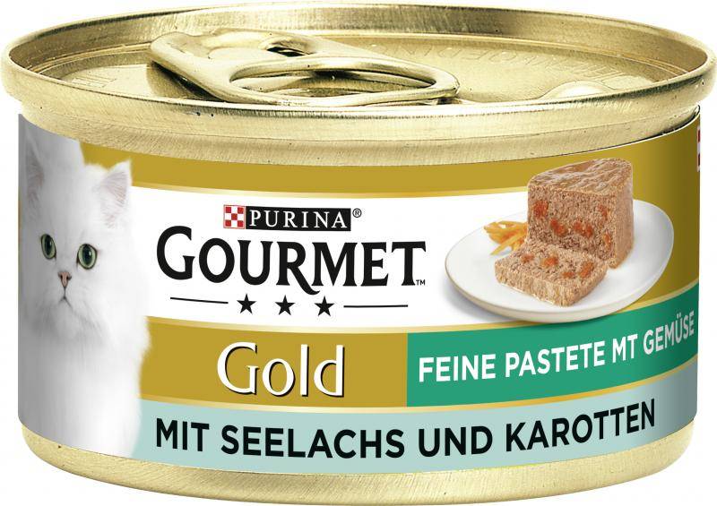 Gourmet Gold Feine Pastete mit Gemüse mit Seelachs & Karotten von Gourmet