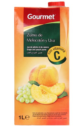 Zumo de Melocoton y Uva, Pfirsichnektar und Weintrauben Zumo de Melocoton y Uva, Pfirsichnektar und Weintrauben von Gourmet