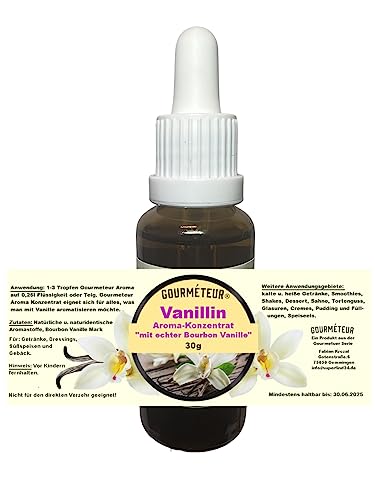 Gourmeteur Vanille Aroma Konzentrat 30g Bäckerei Konditor Qualität. Ohne Wasser, Zucker, Alkohol. Vegan Gourmeteur Vanille Aroma Konzentrat 30g Bäckerei Konditor Qualität. Ohne Wasser, Zucker, Alkohol. Vegan von Gourmeteur