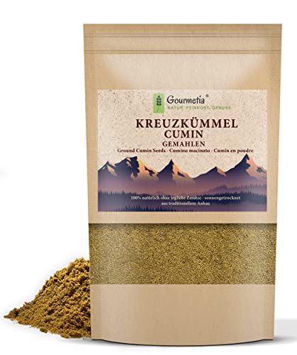 Gourmetia® Kreuzkümmel gemahlen 200g, Kreuzkümmelpulver aus traditionellem Anbau - 100% naturbelassen, Cumin Pulver von Gourmetia