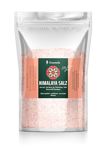 Gourmetia Himalaya Salz fein 10KG, Rosa Kristallsalz aus Punjab Pakistan, Steinsalz (2x5KG) von Gourmetia