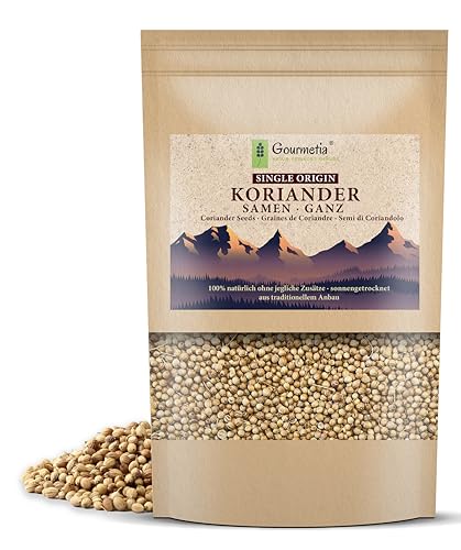 Gourmetia Koriandersamen ganz 200g, Koriandersaat aus traditionellem Anbau - Koriander ganz - 100% natürlich von Gourmetia