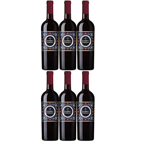 Governo Toscano Rosso Toscana Rotwein italienischer Wein trocken IGT Italien I Versanel Paket (6 x 0,75l) von Governo Toscano