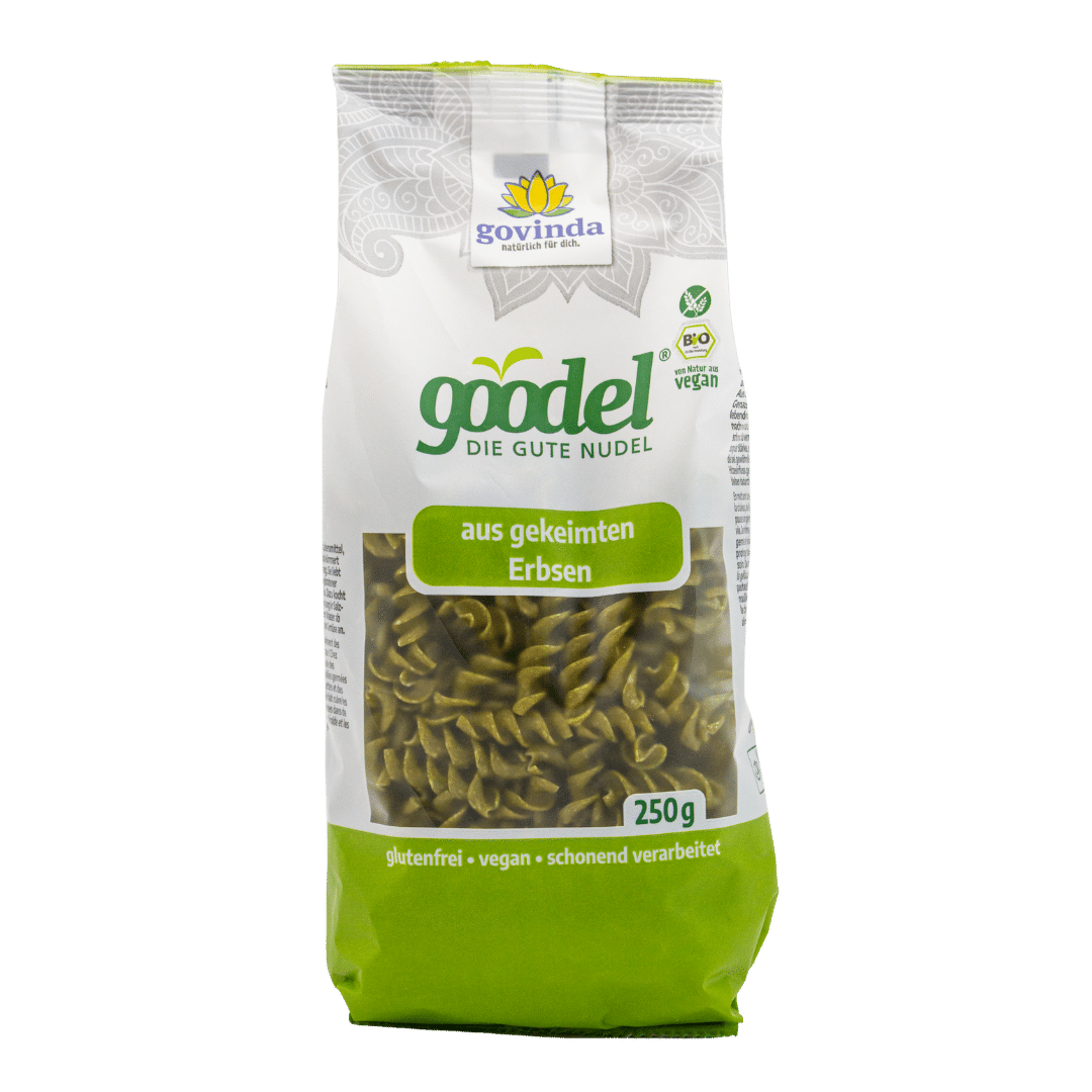 Bio "Goodel" Fusilli aus gekeimten Erbsen Bio "Goodel" Fusilli aus gekeimten Erbsen von Govinda