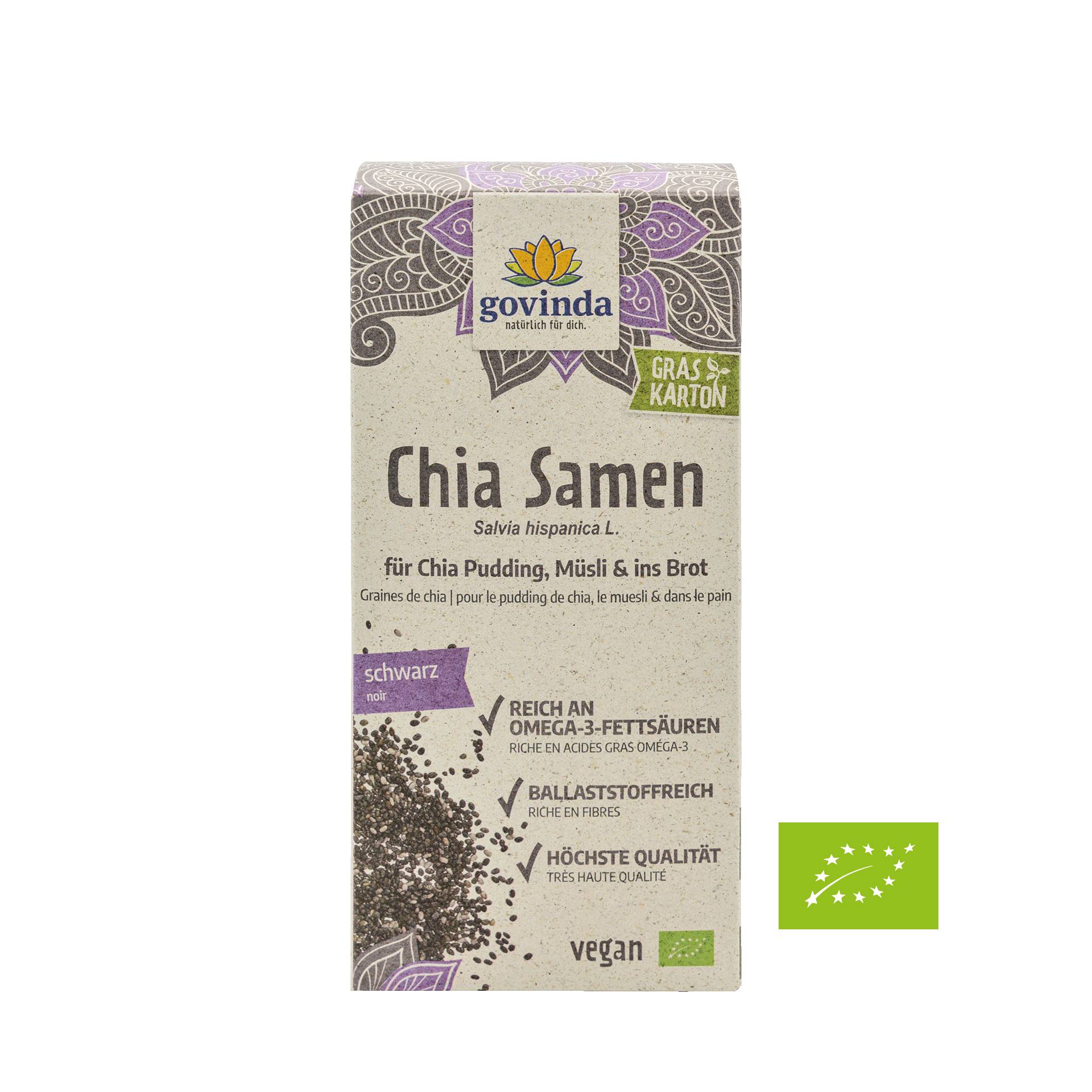 Chia-Samen 450 g in Bioqualität - Enthält wertvolle Omega-3-Fettsäuren - vegan - Govinda Chia-Samen 450 g in Bioqualität - Enthält wertvolle Omega-3-Fettsäuren - vegan - Govinda von Govinda