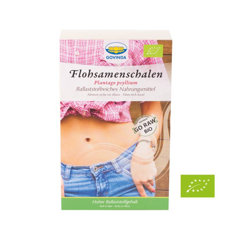 Flohsamenschalen 250 g in Bioqualität - Von Natur aus mit einem hohen Ballaststoffanteil von 85 % - vegan - Govinda von Govinda