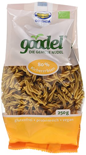 GOVINDA Goodel - Die gute Nudel "Kichererbse - Leinsaat" BIO Spirelli, 3er Pack (3 x 250 g) von Govinda