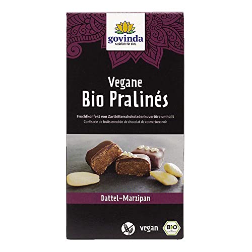 GOVINDA Vegane Pralinés, Dattel-Marzipan, 70g (12er Pack) von Govinda